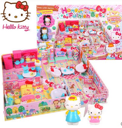 HELLOKITTY凯蒂猫家居套装女孩过家家玩具仿真家具场景 50061