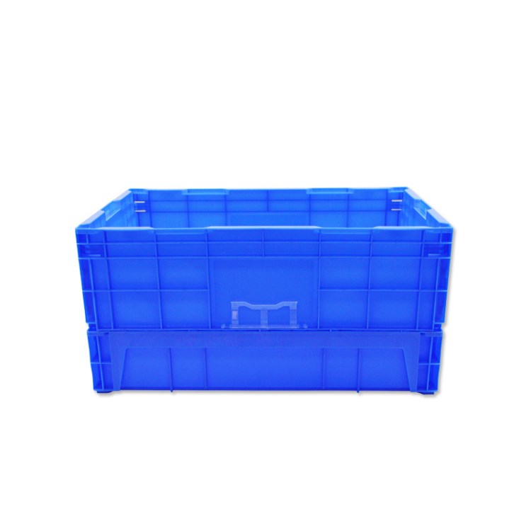 廠家直銷加厚全新PE 塑料折疊箱 物流運輸塑膠帶蓋折疊箱 收納箱