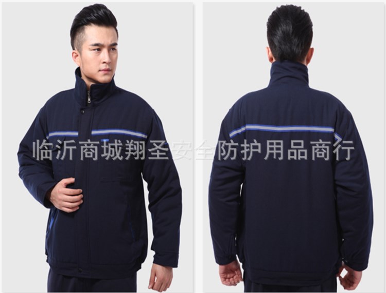 冬季工作服棉服男女加厚加反光条保暖仓储货运劳保服印字LOGO