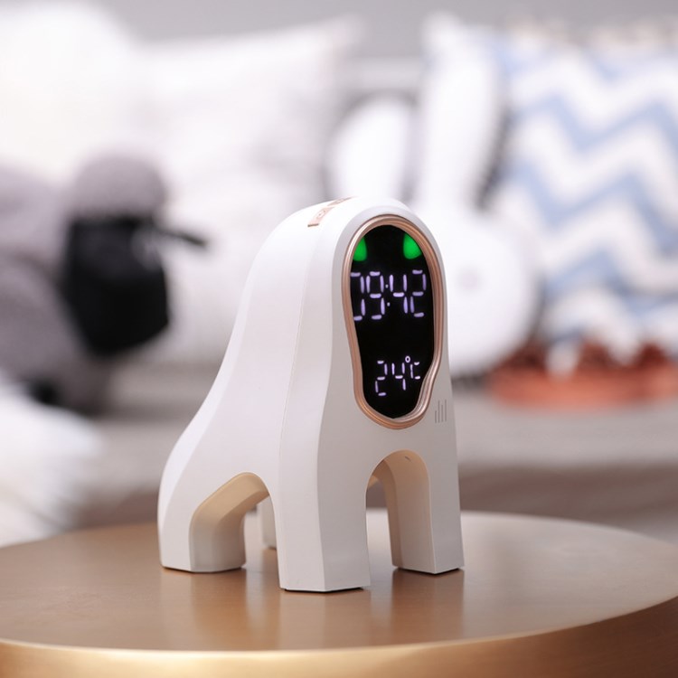 創(chuàng)意旺旺智能音樂(lè)鬧鐘led數(shù)字電子學(xué)生小鬧鐘us充電喚醒燈靜音鐘