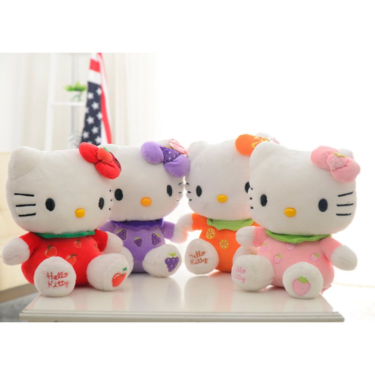 hello kitty猫水果KT猫凯蒂猫公仔玩偶毛绒玩具网店代理一件代发