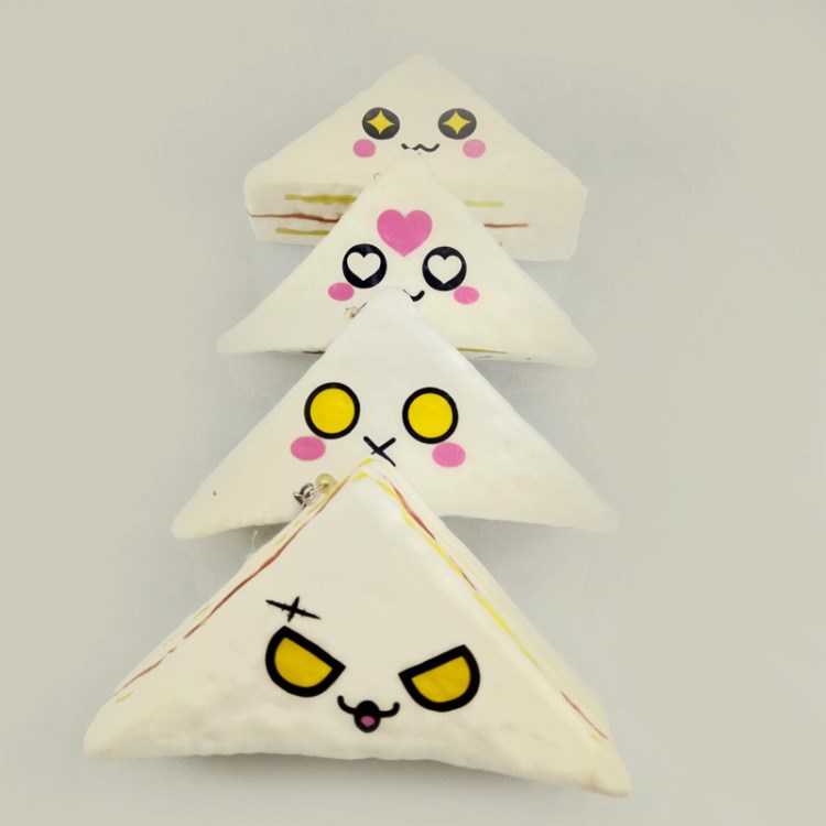 熱賣(mài)squishy仿真PU慢回彈發(fā)泄食玩三明治手機(jī)包包飾品掛件及擺飾