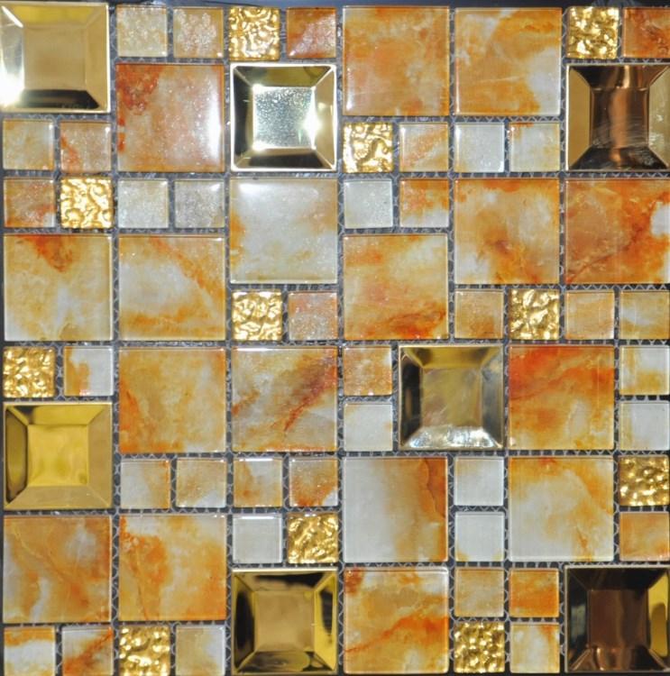 不銹鋼馬賽克瓷磚 Mosaic Tile 客廳 吧臺 電視背景墻 ZB212