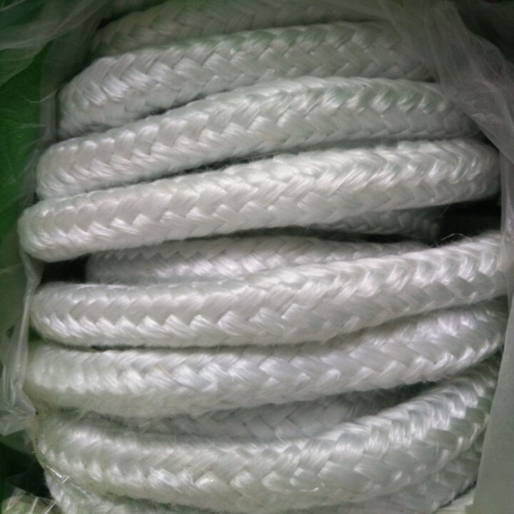厂家生产膨体玻璃丝纤维盘根耐高温玻纤圆编绳方绳