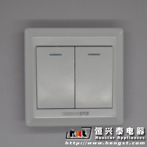 S06系列工程款二位雙控開關86暗裝家用電器電工墻壁開關面板插座