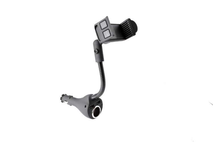 新一代帶點(diǎn)煙孔車(chē)載充電支架 PC+ABS材質(zhì) 5V2.1A雙USB 可定制