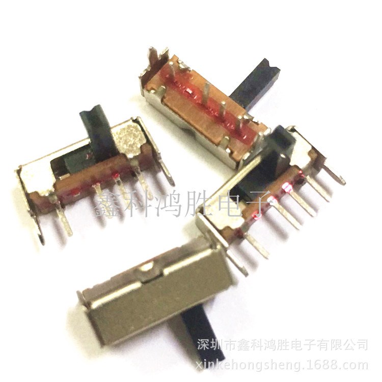 廠家直銷(xiāo)  SK-13D07撥動(dòng)開(kāi)關(guān)三檔臥式 四腳V柄玩具滑動(dòng)開(kāi)關(guān)