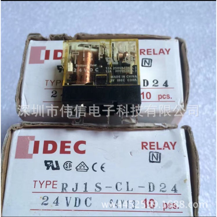 原装日本和泉(苏州) IDEC中间继电器RJ1S-CL-D24 DC24V RJ15