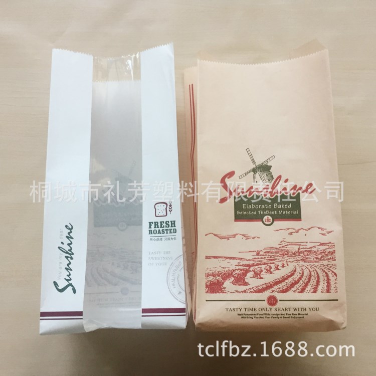 現(xiàn)貨切片吐司袋 開窗淋膜面包吐司袋 烘焙食品包裝袋 吐司面包紙