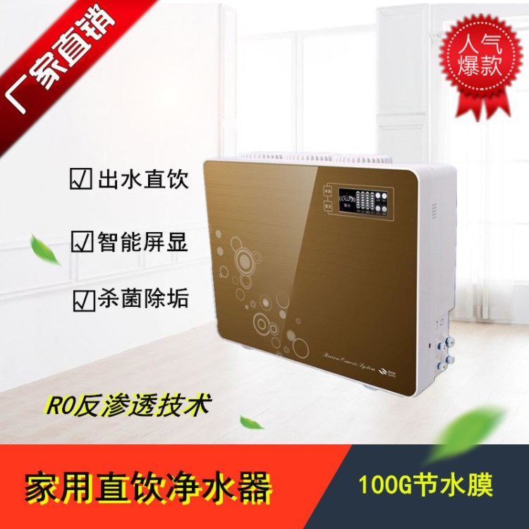 反滲透廚房凈水器 凈水器廠家批發壁掛式水機100加侖RO凈水機
