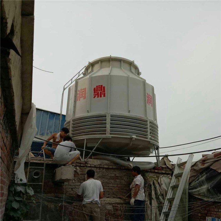 玻璃鋼冷卻塔 150T標準圓形逆流式玻璃鋼降溫涼水塔