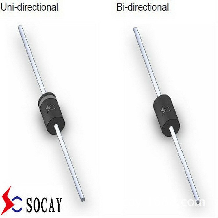SOCAY瞬態電壓抑制二極管_TVS二極管1.5KE39CA型號現貨供應中