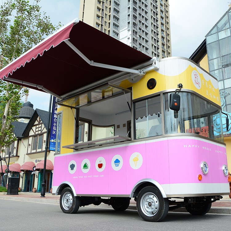 多功能 靓景店快餐车  发电动街景餐车 流动冷饮车