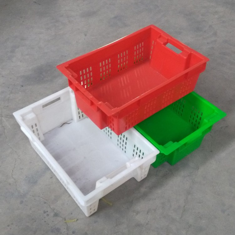 廠家冷鮮肉盆冷凍盆加厚塑料箱食品周轉箱錯位筐工廠周轉箱