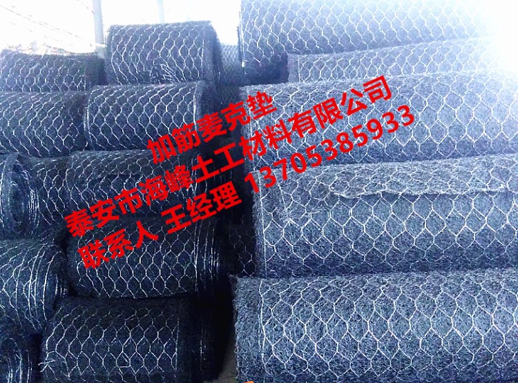 邊坡治理生態格網護墊/加筋麥克墊/加筋土工網墊.