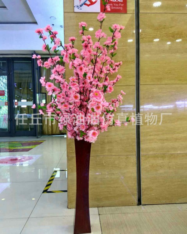 廠家供應(yīng)桃花 仿真花 單支仿真花 婚慶裝飾花 德州仿真花