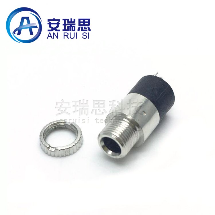 PJ-392 耳机插座 3.5MM 音频视频插座 3.5立体声 带螺母