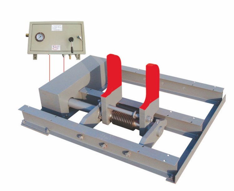 QWZC氣動(dòng)羊角阻車器 供應(yīng)單向阻攔礦車氣動(dòng)臥閘