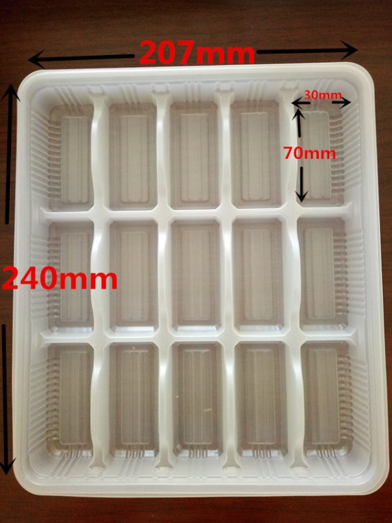 廠家定制15只裝餃子托盤(pán) 湯圓南瓜餅吸塑加厚塑料盤(pán)子 水果托盤(pán)