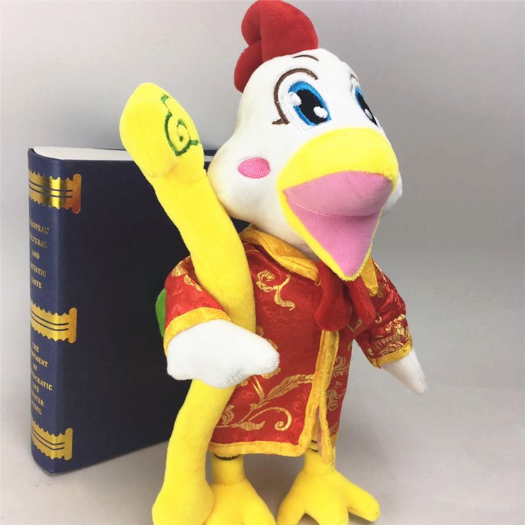 新年西吉祥物公司年會禮品虧本清倉如意雞公仔可造型含竹炭包