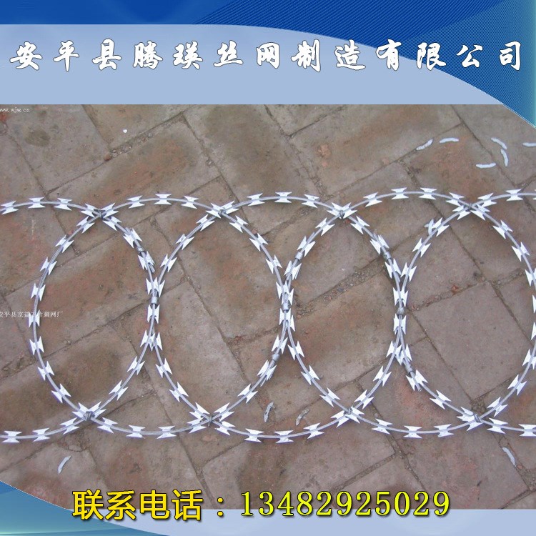 鍍鋅刀片刺繩廠生產(chǎn)304現(xiàn)貨刀片刺繩 包塑刺繩邊界用 定做