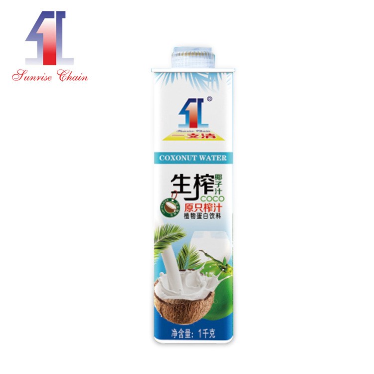 廠家直銷(xiāo)一支清 原只生榨椰子汁飲料食品1L紙盒裝 招代理展播