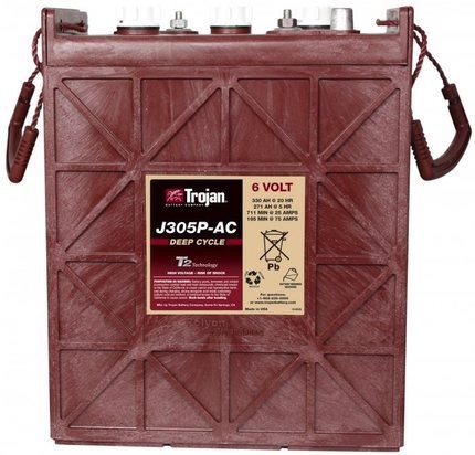 邱健蓄電池J305P-AC 美國Trojan電瓶6V330AH清潔機(jī)升降臺專用
