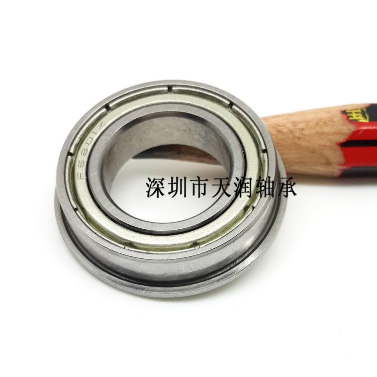 廠家直銷F6801zz軸承高精度高轉速內徑12mm法蘭軸承擋邊軸承