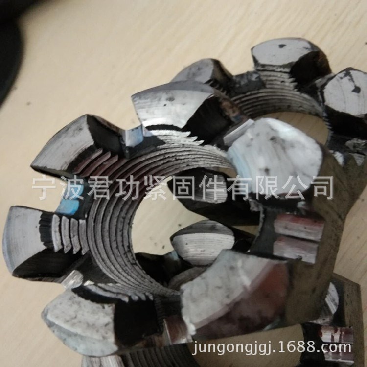 廠家批發開槽螺母 鍍鋅開槽母 高強度細牙六角螺母 碳鋼開槽母