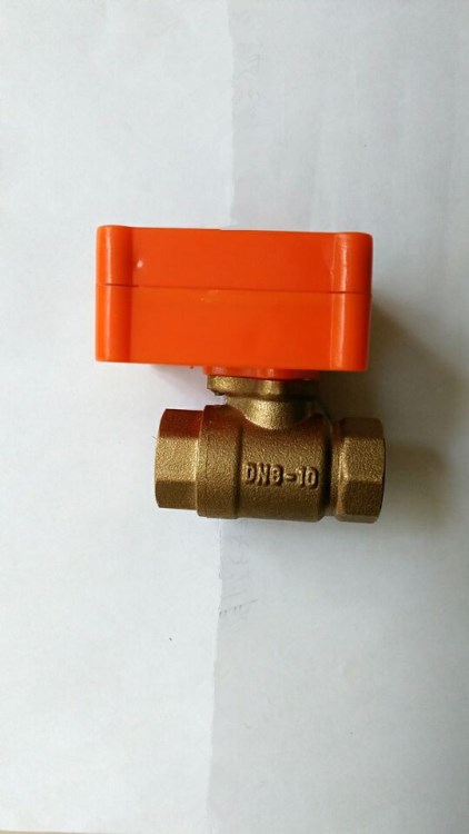 小口徑 直通徑 微型電動銅球閥 DN10直流DC3-6V 12V 24V 天津開開