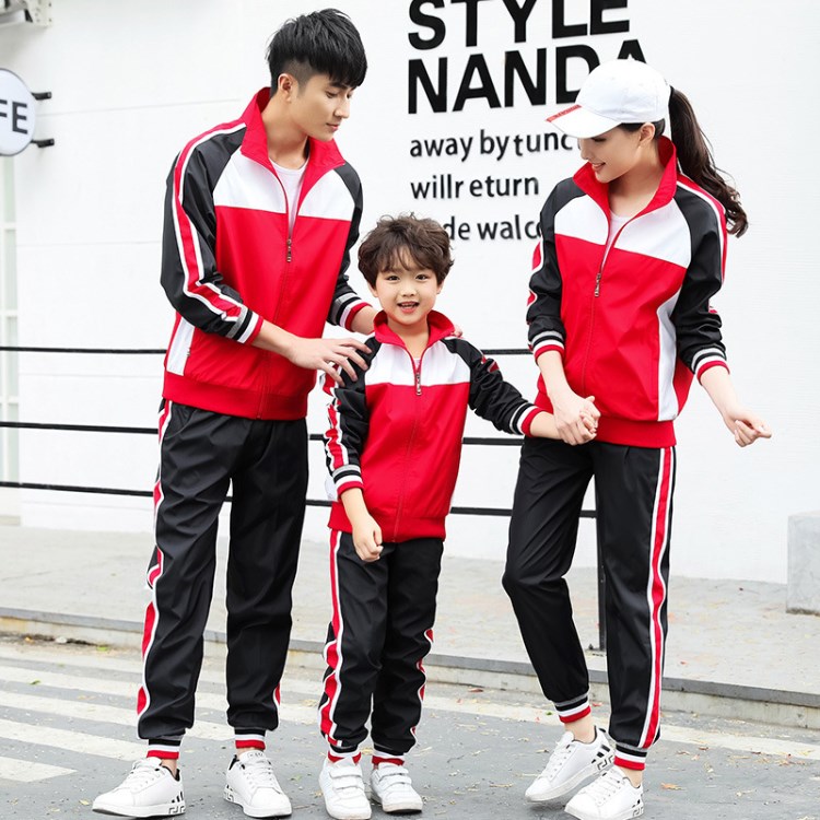 春秋季新款學(xué)生休閑運動套裝 中學(xué)生校服可定做 幼兒園服團