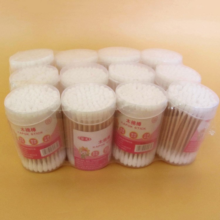 一次性雙頭棉簽醫(yī)用酒精護(hù)理棉簽80支塑料桶裝批發(fā)廠家 直銷