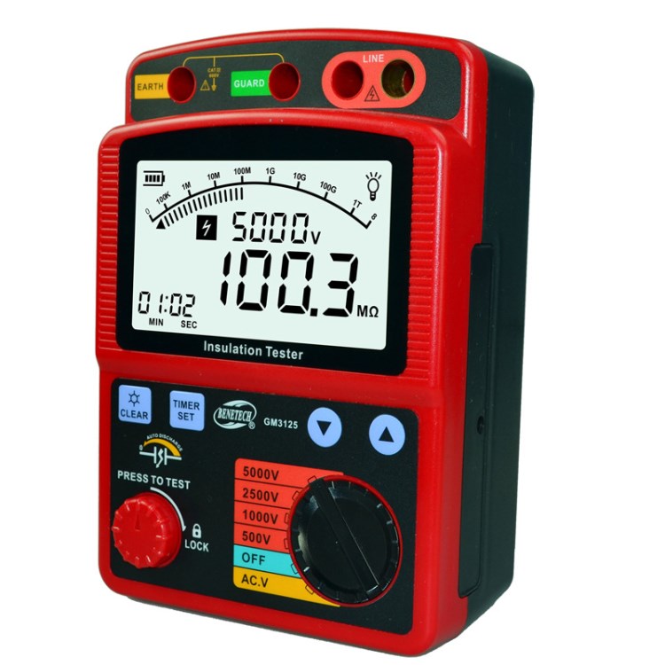 标智数字高压兆欧表5005000v绝缘电阻测试仪摇表电压电流测试仪