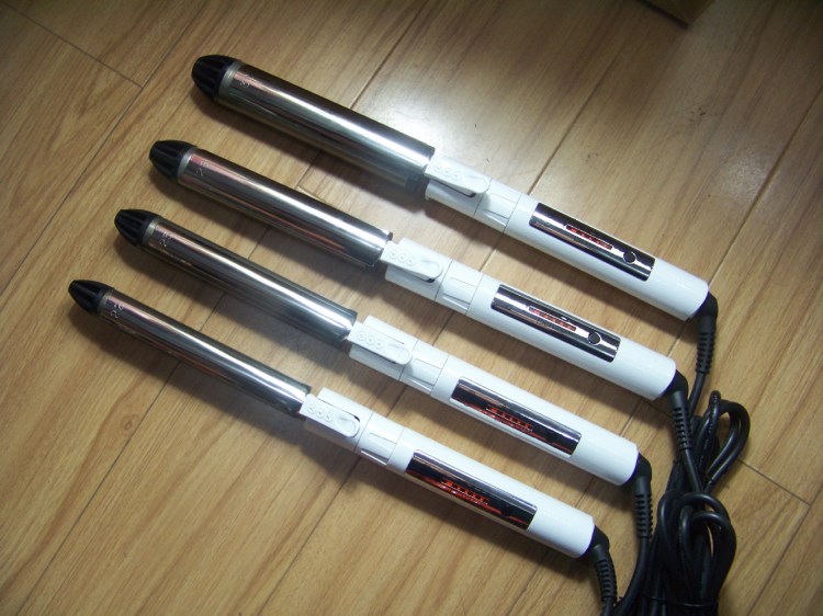 卷发器卷发棒电卷发棒罗纹卷棒五灯液晶显示温度电棒