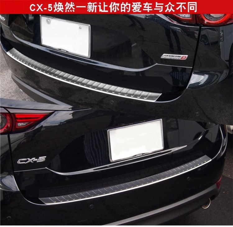 批發后護板 馬自達cx-5不銹鋼尾門內置后護板 后備箱踏板改裝專用
