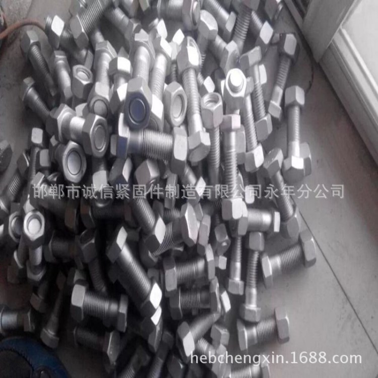 加工達克羅 熱鍍鋅 熱滲鋅配套螺絲螺母 雙頭螺絲螺母套