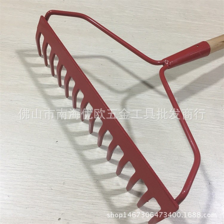 園林農(nóng)用工具 鐵耙子 園林耙 弓形耙 弧形耙 鐵耙子 14扁齒鋼筋耙