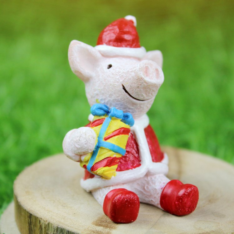 南院傳芳 創意仰望天空小動物擺件圣誕禮品微景觀盆栽搭配擺件