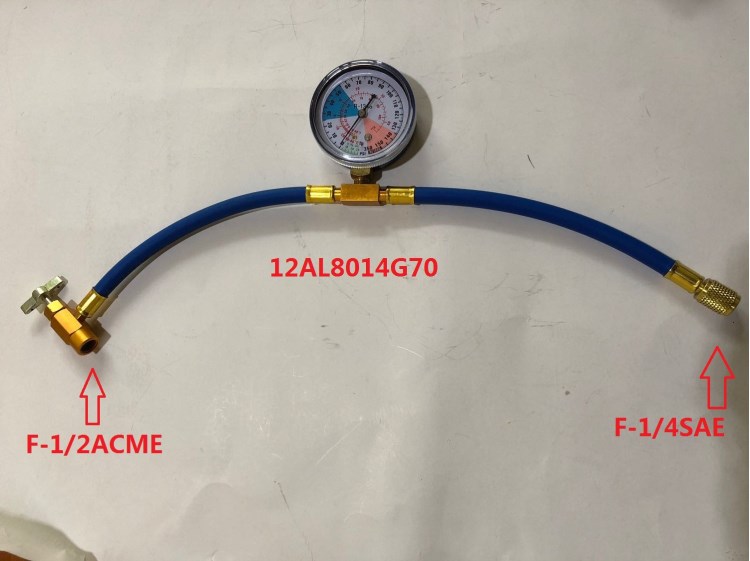 R134A R12 汽车空调制冷剂加氟管加液工具 12AL8014G70