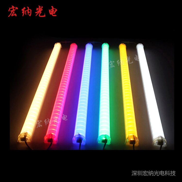 LED護(hù)欄管 戶外防水單色常亮、跑動(dòng)數(shù)碼管 單色外控護(hù)欄燈 黃白光