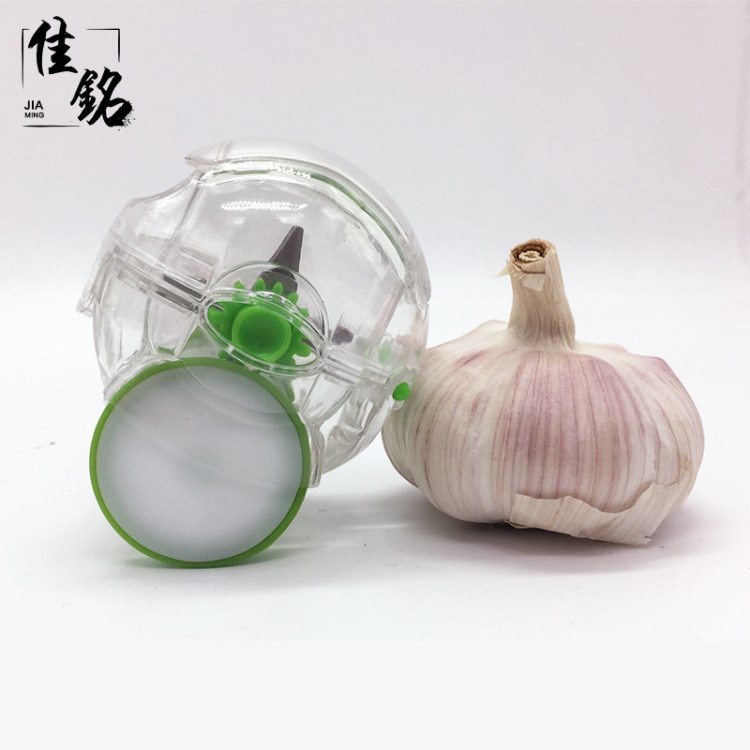 廚房小工具 透明圓形捻蒜器 壓蒜器 多功能磨蒜器 攆蒜切蒜器