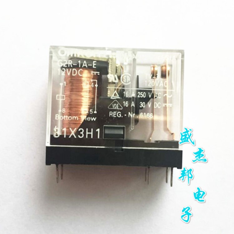 供應G2R-1A-E-12VDC DC12V 16A 6腳電源PCB繼電器OMRON歐姆龍原裝