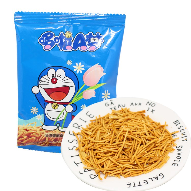 哆啦A夢墨西哥辣雞風味雞汁點心面寬面干吃面休閑零食品2.5kg散裝