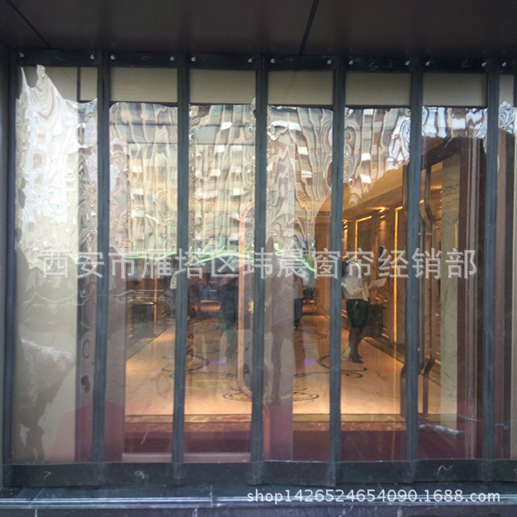 西安自吸式磁性門簾 磁鐵透明軟門簾 密封性磁鐵空調(diào)門簾加工制作