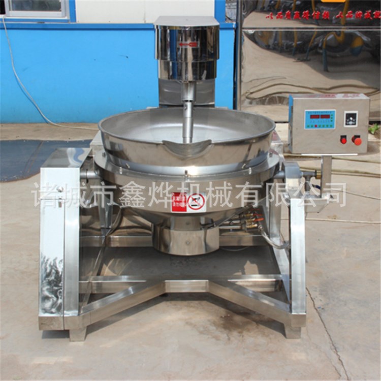x供應(yīng) 500L燃?xì)饧訜釆A層鍋 可傾式蒸煮鍋食品加工設(shè)備