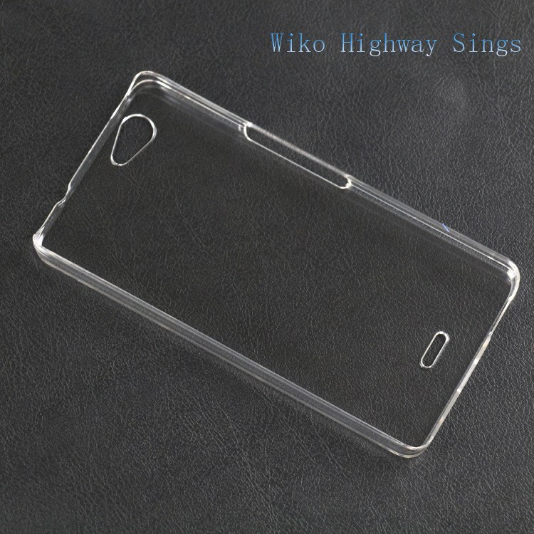 廠家直銷Wiko Highway Sings手機(jī)保護(hù)套PC加硬素材單底透明水晶殼