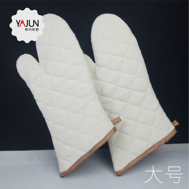 廠家直銷 烘焙高溫手套 家庭微波爐烤箱用具 大號加長隔熱手套