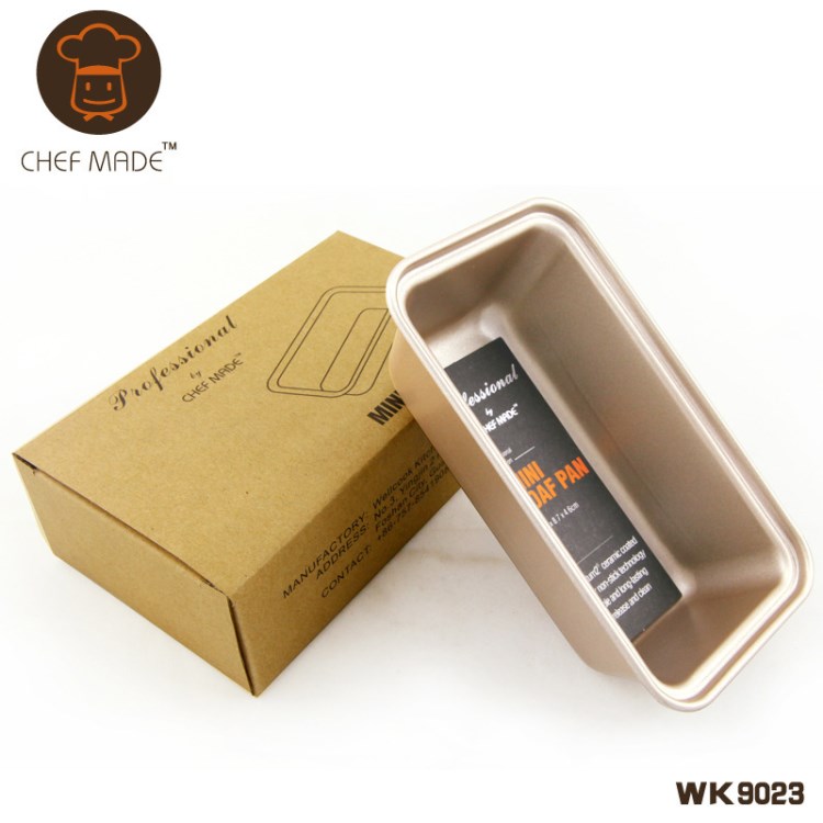 學(xué)廚chefmade  WK9023  重鋼型面包模 迷你吐司模 金色不沾 盒裝