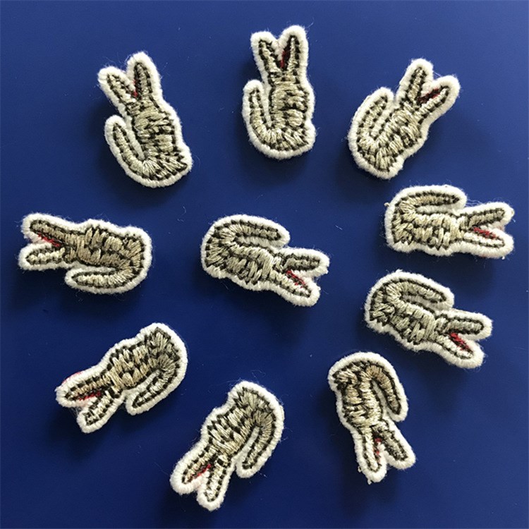 廠家直銷迷你金線小鱷魚標 水溶繡花標 電腦刺繡LOGO加工量大從優