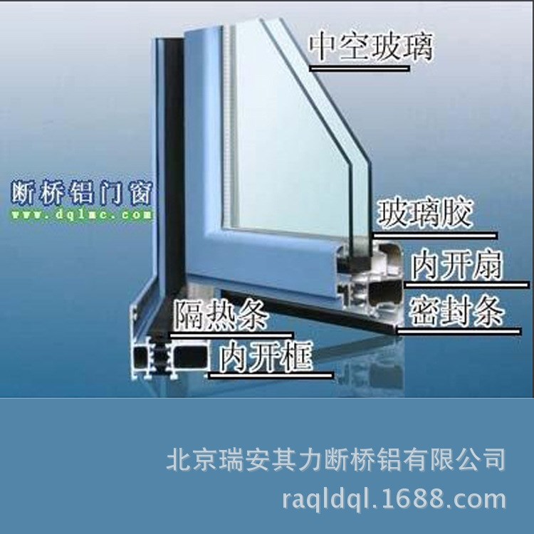 北京断桥铝厂家  门窗封阳台 断桥铝合金门窗户 断桥铝门窗示意图